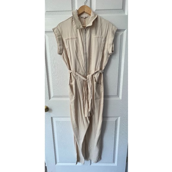 Skies Are Blue | London Utility Jumpsuit in Cream - Picture 1 of 13